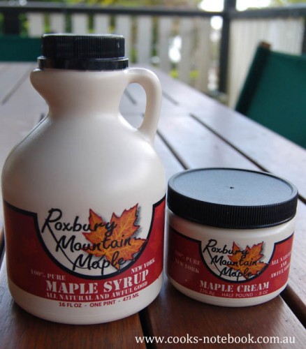 maple syrup and maple cream