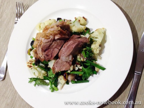 Roast cauliflower with lamb
