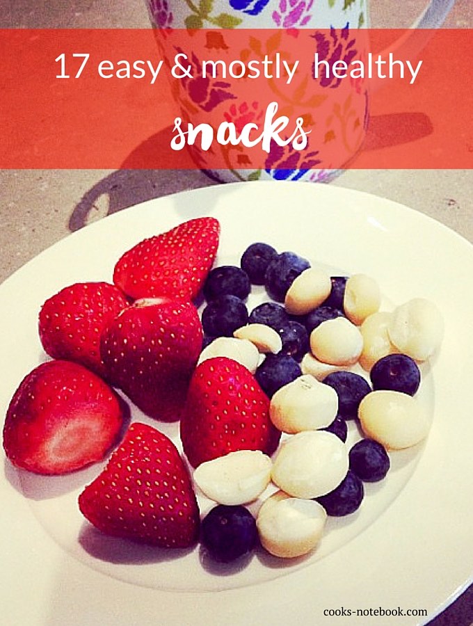 17 easy & mostly healthy snacks